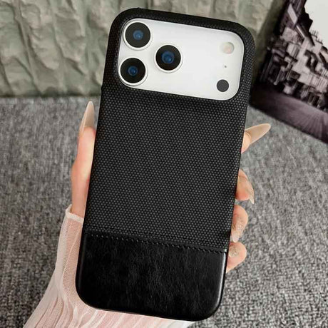 Stitching Cloth MagSafe Magnetic PC Hybrid PU Phone Case
