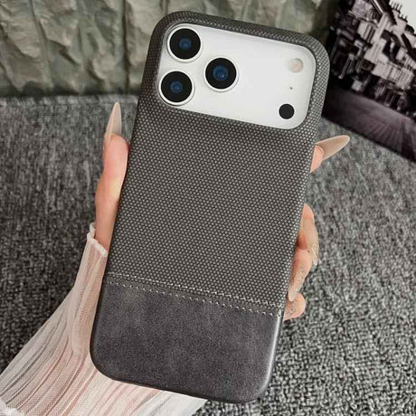 Stitching Cloth MagSafe Magnetic PC Hybrid PU Phone Case