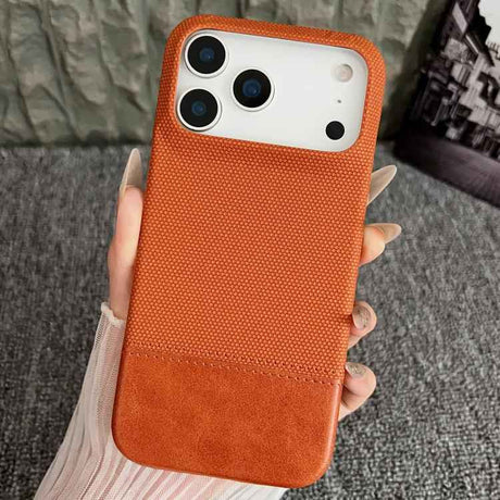 Stitching Cloth MagSafe Magnetic PC Hybrid PU Phone Case
