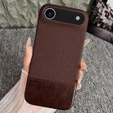 Stitching Cloth MagSafe Magnetic PC Hybrid PU Phone Case