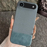 Stitching Cloth MagSafe Magnetic PC Hybrid PU Phone Case