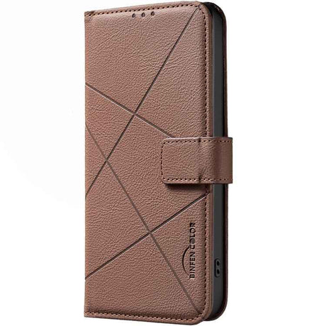 Geometric Pattern RFID Leather Phone Case