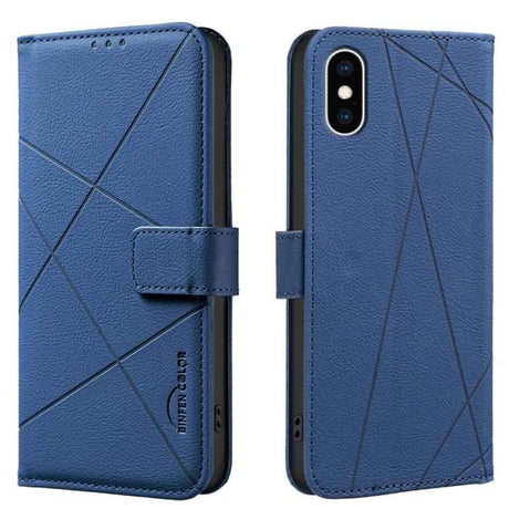 Geometric Pattern RFID Leather Phone Case