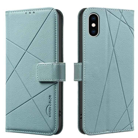 Geometric Pattern RFID Leather Phone Case