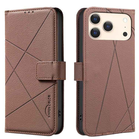 Geometric Pattern RFID Leather Phone Case