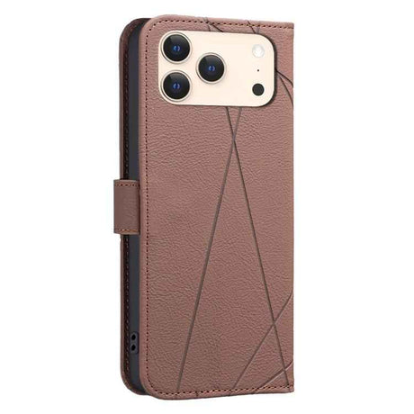 Geometric Pattern RFID Leather Phone Case