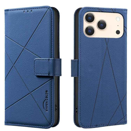 Geometric Pattern RFID Leather Phone Case