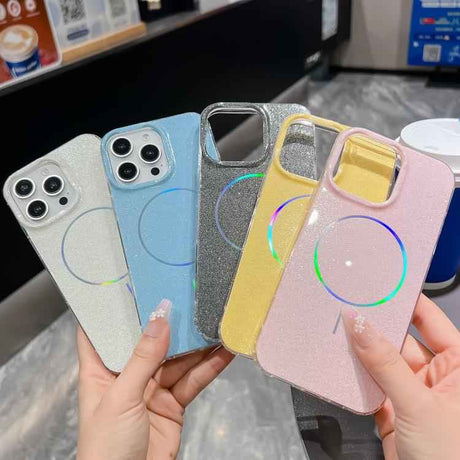 Glitter Powder Plating MagSafe IMD Full Coverage Phone Case