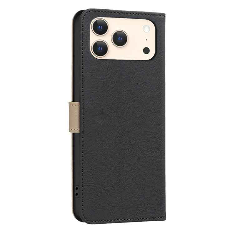 Splicing Color Hollow Flower Pattern RFID Leather Phone Case
