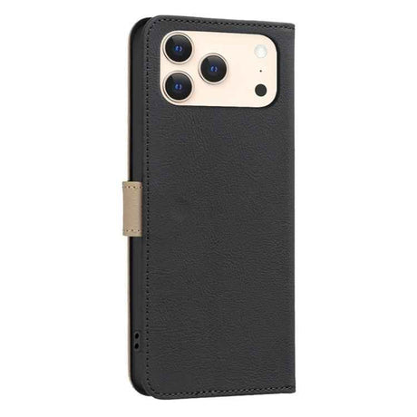 Splicing Color Hollow Flower Pattern RFID Leather Phone Case
