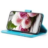 Rose Butterfly Embossed Leather Phone Case