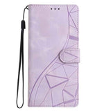 Triangles Embossed Leather Phone Case