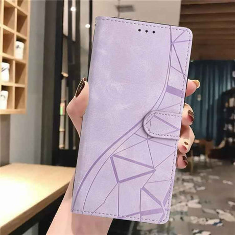 Triangles Embossed Leather Phone Case