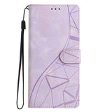 Triangles Embossed Leather Phone Case