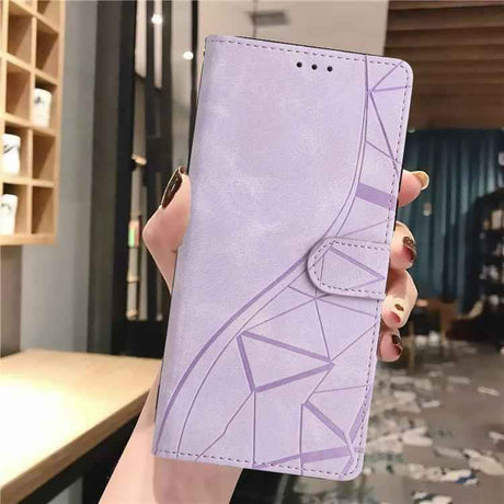 Triangles Embossed Leather Phone Case