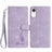 Skin Feel Embossed Feather Leather Phone Case