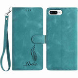 Skin Feel Embossed Feather Leather Phone Case