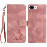 Skin Feel Embossed Feather Leather Phone Case