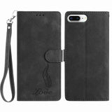 Skin Feel Embossed Feather Leather Phone Case