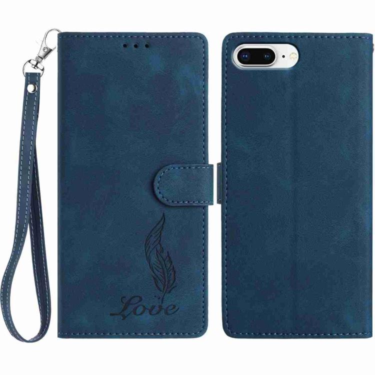 Skin Feel Embossed Feather Leather Phone Case