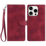 Skin Feel Embossed Feather Leather Phone Case