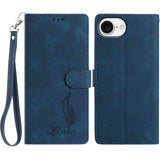 Skin Feel Embossed Feather Leather Phone Case