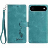 Skin Feel Embossed Feather Leather Phone Case