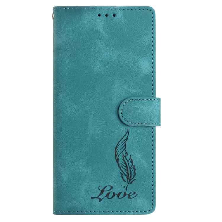 Skin Feel Embossed Feather Leather Phone Case