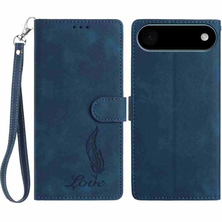 Skin Feel Embossed Feather Leather Phone Case