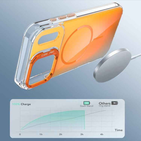 Gradient Discolor Lens Kickstand Magsafe Phone Case