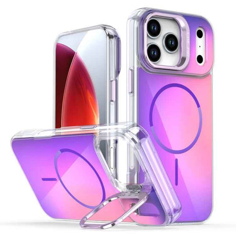 Gradient Discolor Lens Kickstand Magsafe Phone Case