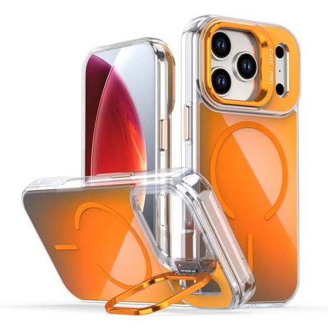 Gradient Discolor Lens Kickstand Magsafe Phone Case