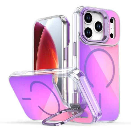 Gradient Discolor Lens Kickstand Magsafe Phone Case