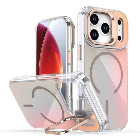 Gradient Discolor Lens Kickstand Magsafe Phone Case