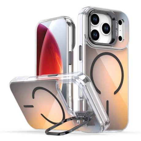 Gradient Discolor Lens Kickstand Magsafe Phone Case