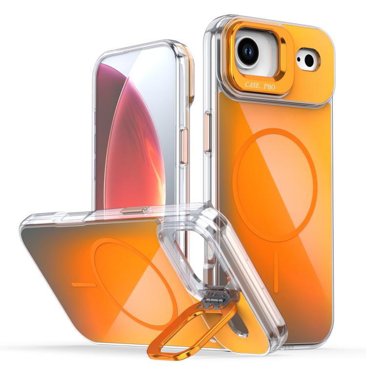 Gradient Discolor Lens Kickstand Magsafe Phone Case