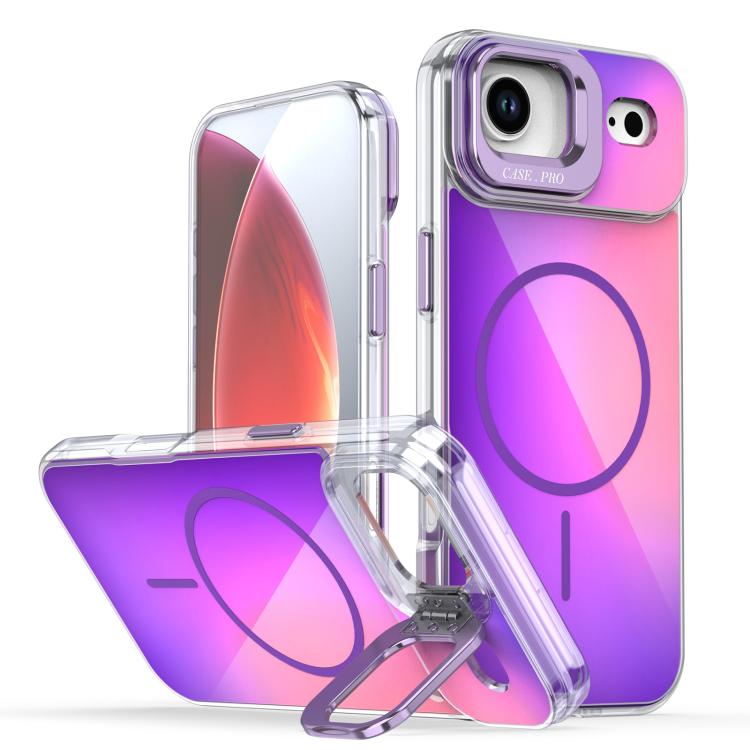 Gradient Discolor Lens Kickstand Magsafe Phone Case