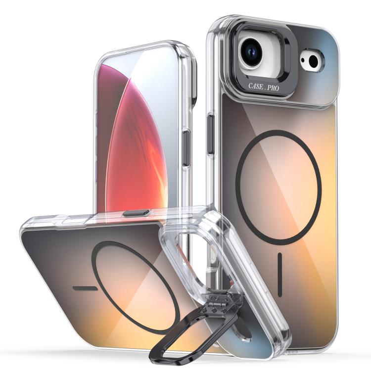 Gradient Discolor Lens Kickstand Magsafe Phone Case