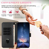 Metal Bow Leather Phone Case with Hand Strap