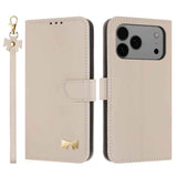 Metal Bow Leather Phone Case with Hand Strap