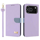 Metal Bow Leather Phone Case with Hand Strap