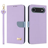 Metal Bow Leather Phone Case with Hand Strap