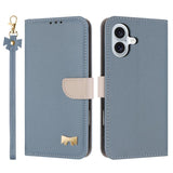 Metal Bow Leather Phone Case with Hand Strap