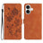 Rose Flower Embossing Pattern Leather Phone Case