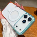 Contrast Color Gradient Transparent MagSafe Phone Case