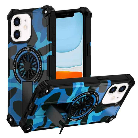 Camouflage Kickstand Rotating Shaft MagSafe Phone Case
