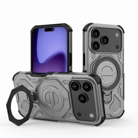 J-20 Solid Color MagSafe Magnetic TPU+PC Phone Case