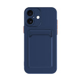 Skin Feel Card Contrast Color Button TPU Phone Case