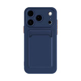 Skin Feel Card Contrast Color Button TPU Phone Case