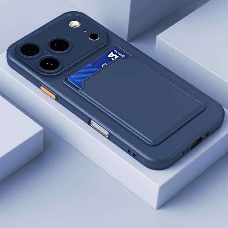 Skin Feel Card Contrast Color Button TPU Phone Case
